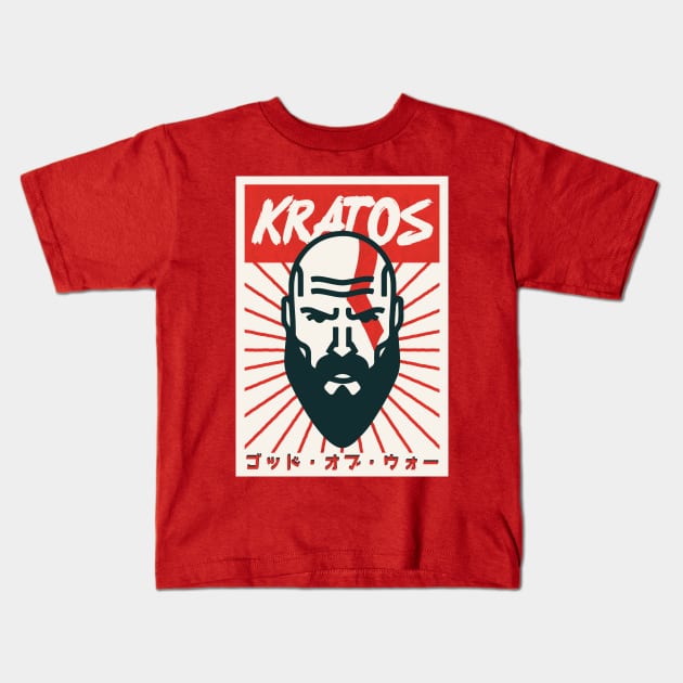 God Of War - Kratos Kids T-Shirt by Shirts & Shenanigans 